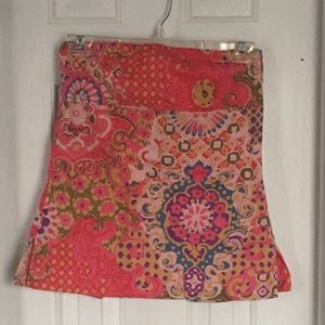 J.Crew Patterned Strapless Top